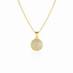 SAVICKI Colier cerc din aur 585 cu diamante albe 0.26 ct 44 cm