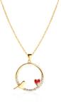 SAVICKI Colier cerc din aur 585 cu diamante albe 0.09 ct 45 cm