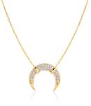 SAVICKI Colier lună din aur 585 cu diamante albe 0.30 ct 45 cm