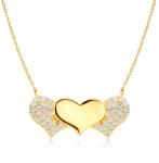 SAVICKI Colier din aur 585 cu diamante albe 0.21 ct 46 cm