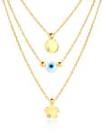 SAVICKI Colier cerc din aur 585 cu diamante albe 0.02 ct 50 cm