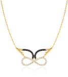 SAVICKI Colier infinit din aur 585 cu diamante albe 0.2 ct 46 cm