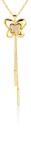 SAVICKI Colier fluture din aur 585 cu diamante albe 0.06 ct 43 cm