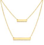 SAVICKI Colier din aur 585 cu diamante albe 0.16 ct 49 cm