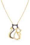 SAVICKI Colier din aur 585 cu diamante albe 0.21 ct 44 cm