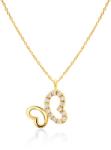 SAVICKI Colier fluture din aur 585 cu diamante albe 0.08 ct 43 cm