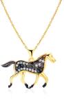 SAVICKI Colier cal din aur 585 cu diamante albe 0.18 ct 43 cm