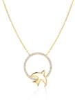 SAVICKI Colier cerc din aur 585 cu diamante albe 0.17 ct 44 cm