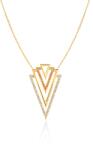 SAVICKI Colier din aur 585 cu safire portocalii 0.13 ct 46 cm