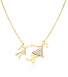 SAVICKI Colier din aur 585 cu diamante albe 0.09 ct 45 cm