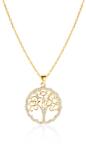 SAVICKI Colier copac din aur 585 cu diamante albe 0.26 ct 44 cm