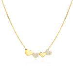 SAVICKI Colier din aur 585 cu diamante albe 0.13 ct 46 cm