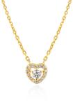 SAVICKI Colier inimă din aur 585 cu diamante albe 0.07 ct 45 cm