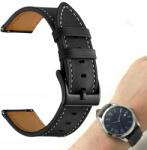 Best Accessories Bőr Óraszíj Okosóra 22MM Férfi Fekete 2 Teleszkóp Ajándék