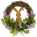  Koszorú vessző nyúllal, virággal 38x38x8 cm