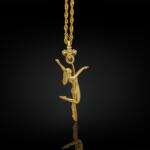  Pole Dance (Танци на пилон) - Дамски спортен медальон от сребро 925 с позлатено покритие - Ръчно изработено спортно бижу - Идеален подарък за жена, фенка на гимнастиката - SSJ - ssj - 105,85 лв