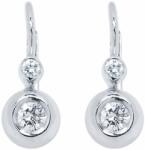 White & Black Bouton gyémánt fehérarany fülbevaló - kapcsos - 0, 3 karát (AU14311)