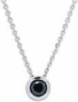 White & Black Bouton fekete gyémánt nyaklánc - fehérarany - 4, 0mm - 0, 345 karát (AU14323)