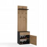 Topeshop Akasztó fiókkal és cipőtartó polccal modern design előszoba (DUO WIESZAK ANT/ART)