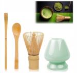  Matcha Box 4in1 matcha szett Chasen seprű kanál Chashaku állvány (blender matcha ef)