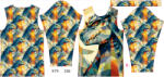 Takoy Panou pentru tricou funcțional copii cu mânecă lungă 158 godzila geometrică
