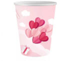  Szerelem Love Is In The Air Pink papír pohár 6 db-os 250 ml (MLG165715) - oliviashop