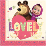  Mása és a medve Sweet Heart szalvéta 20 db-os 33x33 cm FSC (PNN97909) - oliviashop