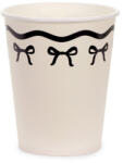  Papír poharak masnival, krémszín-fekete, 220 ml, 6 db (KPP93-EU3)