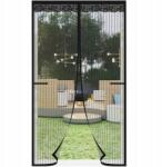  Mágneses szúnyogháló erkélyajtóra Teraszra Fekete 110 x 220 cm (B0DT9BMWDQ)