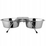 Happet Két tálból álló szett Állványon fém Happet ezüst 2x0, 4L (MM40)