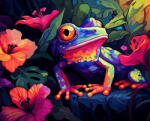 Alkotásutca Neonbéka 2 - Számfestő készlet kereten 40x50