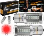 Auto Gamma Izzó P21W 1156 BA15S 33 x Led Smd Canbus Piros Ködlámpa 2 db