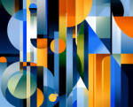 Alkotásutca Geometriai szimfónia - Számfestő készlet kereten 40x50