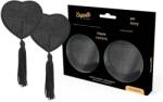  Пастиси за зърна с пискюли, самозалепващи - Nipple Covers Black 1 (D-226929)