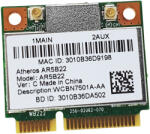  2.4G/5GHZ AR5B22 Vezeték Nélküli Kártya Pci-e Wifi 300 Mb/s (FFDHV8906)