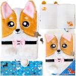 St. Majewski Napló Lakattal Szőrös A5 96 Lap Corgi Kutya 3D Plüss Titok (4905212680681)