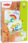 HABA Zuordnungsspiel Scheibix - Joc creativ din lemn pentru copii cu 128 piese colorate si 8 modele de carti (1307162001)