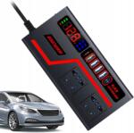  Autós Átalakító 200W 1224V 220V 4xUSB 1TypeC 2xAC DC aljzatok Dugó