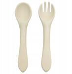 Gigi Kids Szilikon evőeszközök csecsemők etetéséhez Gyerek kanál villa Gigi Kids (FS-011-02)