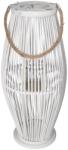 DEKO Bambusz Rattan Lámpás, Laterna 85 CM, Fehér (651954)