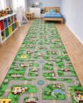 Print Traversa Model Print Roads , Verde Multicolor, Suport Pasla, Latime 100 cm, 820 gr mp (Roads-16) Covor