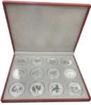 Perth Mint | 12 darabos Lunar ezüstérme készlet II | 1 uncia | 2008-2019 | ezüstérme (12299)