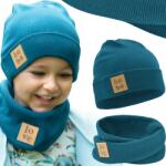 Bubalove Tavaszi sapka Fiúnak Kéményes Tengerészkék 40-46 cm (Komplet czapka i komin morski W1)