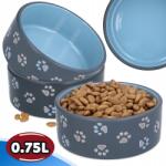 TRIXIE Kerámia Tál Kutyáknak 0, 75 l Vízi kiskutya tál tartós Solid 8K (24775)