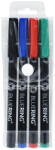 BLUERING Rostirón, tűfilc alkoholos készlet, 1mm OHP Bluering® M, 4 klf. szín - papirx