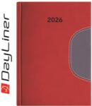 Dayliner Határidőnapló Memphis A5 napi, fehér lapokkal piros-szürke Dayliner 2026 - papirx
