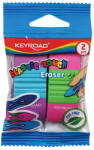 Keyroad Radír, PVC mentes 2 db/bliszter Keyroad Elastic Touch vegyes színek