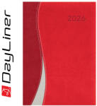 Dayliner Határidőnapló Dubai A5 napi, fehér lapokkal piros-piros Dayliner 2026 - papirx
