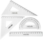 Nebulo Vonalzókészlet, 15 cm egyenes vonalzó, szögmérő, 45° 13 cm és 60° 18 cm háromszög vonalzó, 4 db/bliszter Educa - papirx