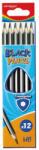 Keyroad Grafitceruza HB, háromszögletű 12 db/bliszter Keyroad Black - papirx
